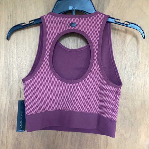 Tahari sport bubble knit keyhole sports bra top S / M or L / XL - Picture 14 of 17